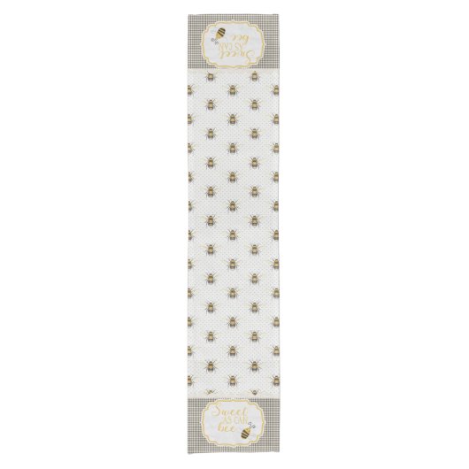 Zoet als "BEE" Korte Tafelloper (Voorkant)