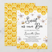 Zoet als bijen Baby shower Kaart (Voorkant / Achterkant)