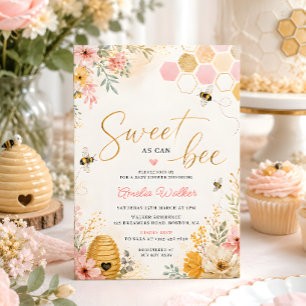 Zoet als bijenbloemhoning Bijen Baby Shower Kaart