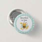 Zoet als Can Bee Baby Girl Baby shower Button (Voorkant /achterkant)