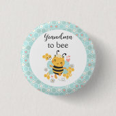 Zoet als Can Bee Baby Girl Baby shower Button (Voorkant)