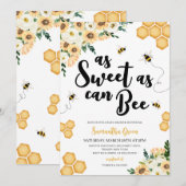 Zoet als Can Bee Baby shower Kaart (Voorkant / Achterkant)