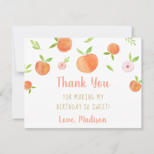 Zoet als een peach Birthday Bedankkaart