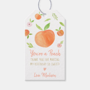 Zoet als een peach Birthday Cadeaulabel