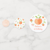 Zoet als een peach Birthday Confetti (Achterkanten)