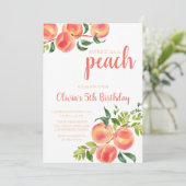 Zoet als een Peach Birthday Kaart (Staand voorkant)