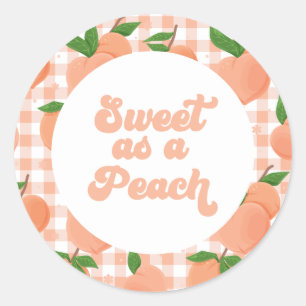 Zoet als een Peach Birthday Ronde Sticker