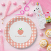 Zoet als een Peach Girly Verjaardag Papieren Bordje (Feest)