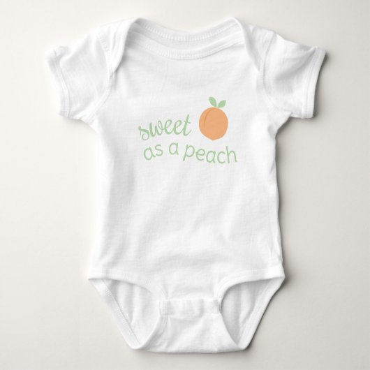 Zoet als een perzik Baby Shirt (Voorkant)