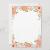 Zoet als een perzik eerste verjaardag uitnodiging (Achterkant)