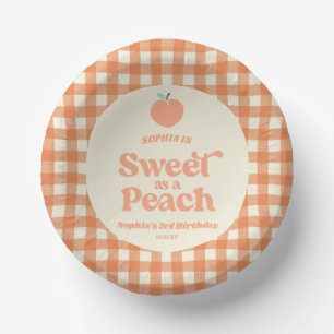 Zoet als een perzik fruit roze Sinaasappel verjaar Papieren Kommen