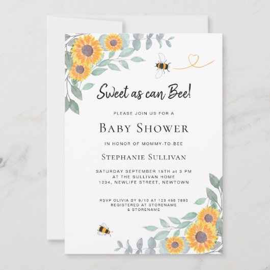 Zoet als een uitnodiging tot het indienen van Baby (Voorkant)