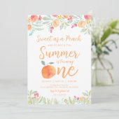 Zoet als een uitnodiging voor een peach Birthday (Staand voorkant)