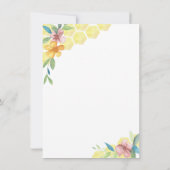 Zoet als florale baby shower kaart (Achterkant)