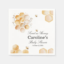 Zoet als honingbij Baby shower servetten