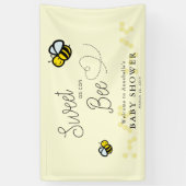 Zoet als kan Bee Schattige Geel Baby shower Spandoek (Verticaal)