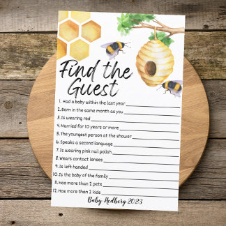 Zoet als kan Bee Vind het Gast Game-baby shower