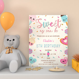 Zoet als kan worden Snoep Cupcake Donut Verjaardag Kaart