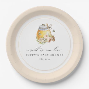 Zoet als kan zijn Baby shower papier Bord
