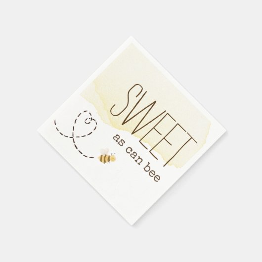 Zoet als kan zijn hommel Baby shower servetten (Hoek)