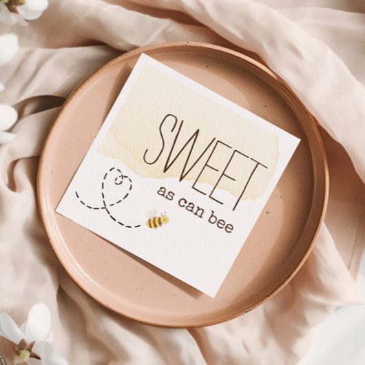 Zoet als kan zijn hommel Baby shower servetten