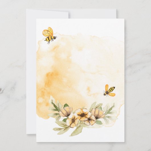 Zoet als kan zijn Waterverf Baby shower Kaart (Achterkant)