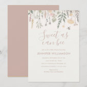 Zoet als kan zijn Wildflower Baby shower Kaart (Voorkant / Achterkant)