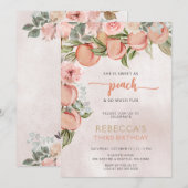 Zoet als Peach Girl Verjaardag Kaart (Voorkant / Achterkant)