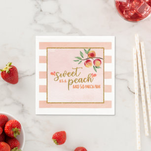 Zoet als peach Napkin - Stripes (P) Servet