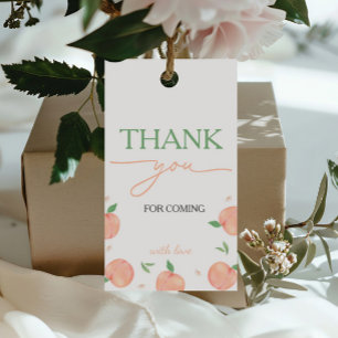 Zoet als perzik verjaardag cadeaulabel