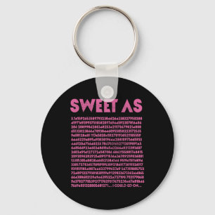 Zoet als pi 3.14 Wiskunde geek leraar 3.14 pi dag Sleutelhanger