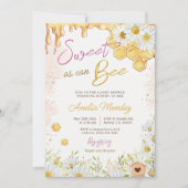 Zoet als roze bumblebee Baby shower Kaart (Voorkant)