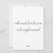 Zoet als snoep wed cake paar feestdagenkaart (Achterkant)