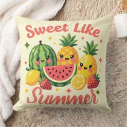 Zoet Als Zomer Lieve Fruit Vrienden Kussen
