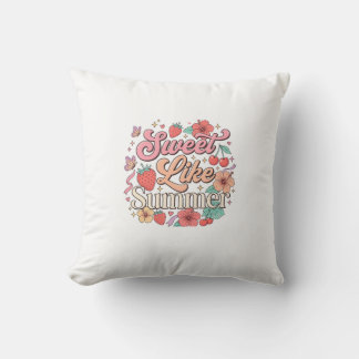 Zoet Als Zomer – Mooie Fruit- en Bloemstickers Kussen