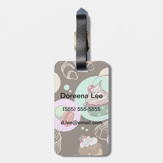 zoet bagagelabel (Achterkant verticaal)