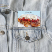 Zoet brood met aardbeien en room button (Insitu)