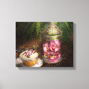 Zoet - Cupcake - Eet Mij Canvas Afdruk