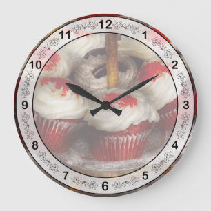 Zoet - Cupcake - Rode fluwelen cupcakes Grote Klok