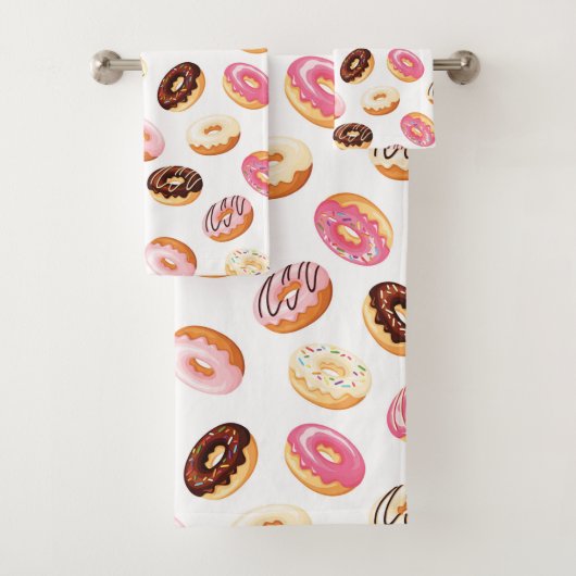 Zoet donut patroon bad handdoek (Insitu)