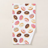 Zoet donut patroon bad handdoek (Handdoek)