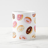 Zoet donut patroon extra grote beker (Voorkant)