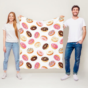 Zoet donut patroon fleece deken