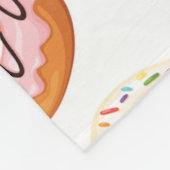 Zoet donut patroon fleece deken (Hoek)
