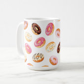 Zoet donut patroon koffiemok (Voorkant links)