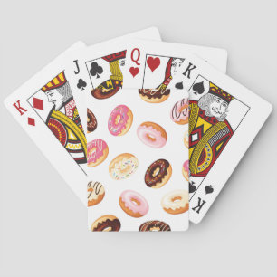 Zoet donut patroon pokerkaarten