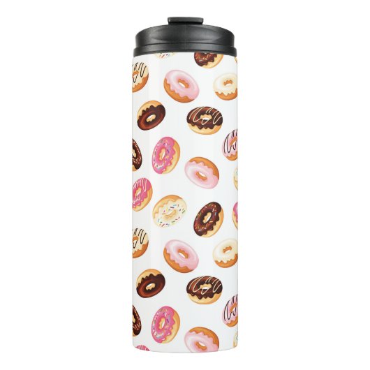 Zoet donut patroon thermosbeker (Voorkant)
