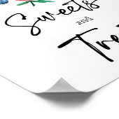 Zoet en behandeling aardbei Berry First Birthday Poster (Hoek)