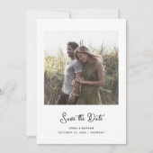 Zoet en grillig | Foto en QR-code Save The Date (Voorkant)
