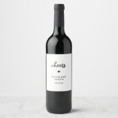 Zoet en grillig | Trouwproost Wijn Etiket (Voorkant)